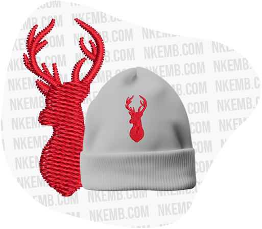 Red work cap design